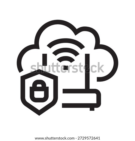 port forwarding setup black line icon. Vector isolated element. Minimal clean icons for apps and websites.