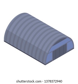 Port hangar icon. Isometric of port hangar vector icon for web design isolated on white background