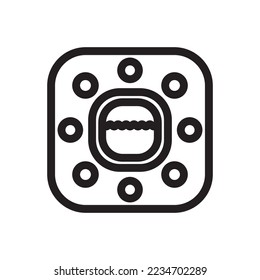 port hole icon or logo isolated sign symbol vector illustration - high quality black style vector icons
