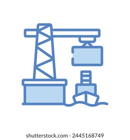 Port icon design vector stock
