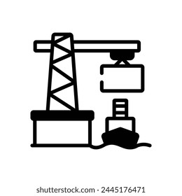 Port icon design vector stock