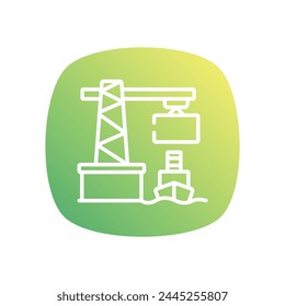 Port icon design vector stock