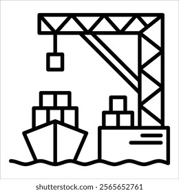 Port Icon Element For Design