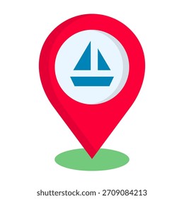 Ilustración vectorial de diseño plano Port Icon