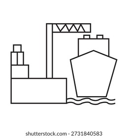 port icon illustration element design