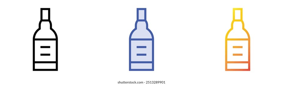 port icon. Linear, Blue Fill and Gradient Style Design Isolated On White Background