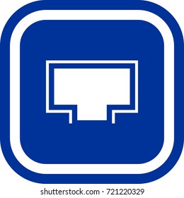 Port icon , sign Square with rounded corners
