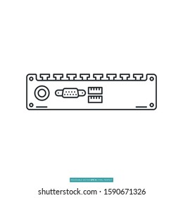 Port lan icon vector illustration logo template for many purpose. Isolated on white background.