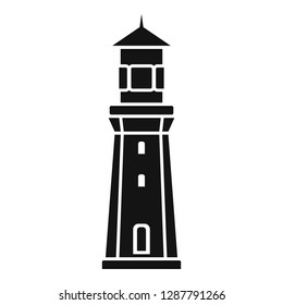 Port lighthouse icon. Simple illustration of port lighthouse vector icon for web design isolated on white background