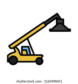 Port Loader Icon. Editable Bold Outline With Color Fill Design. Vector Illustration.