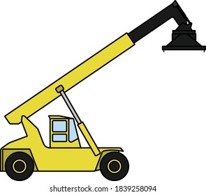 Port Loader Icon. Editable Outline With Color Fill Design. Vector Illustration.