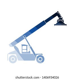 Port Loader Symbol. Flaches Farbleiterdesign. Vektorgrafik.