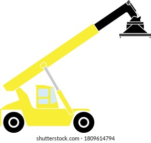 Port Loader Icon. Flat Color Design. Vector Illustration.