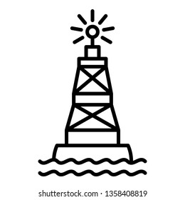 Port marine buoy icon. Outline port marine buoy vector icon for web design isolated on white background
