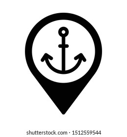 Port pin location icon - Glyph style
