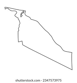 Port Said Governorate map, administrative division of Egypt. Vector illustration.