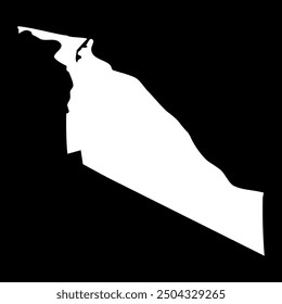 Port Said Governorate map, administrative division of Egypt. Vector illustration.