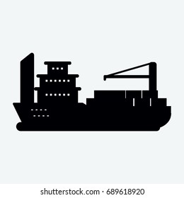 port ship icon vector