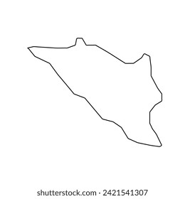 Mapa de Puerto España, división administrativa de Trinidad y Tobago. Ilustración vectorial.