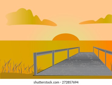 Port and the sunset view.