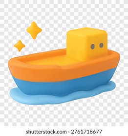 Port Terminal Vector Icon Set | 3D icon set | a small tugboat