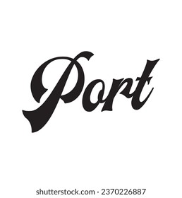 puerto de texto en fondo blanco.