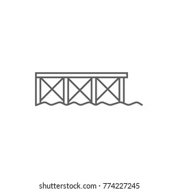 Port thin icon vector