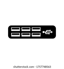 port usb  icon or logo isolated sign symbol vector illustration - high quality black style vector icons
