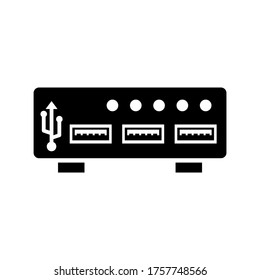 port usb  icon or logo isolated sign symbol vector illustration - high quality black style vector icons
