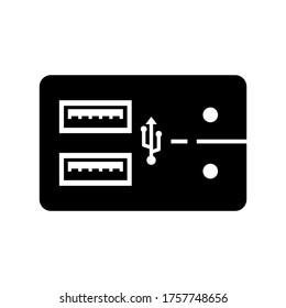 port usb  icon or logo isolated sign symbol vector illustration - high quality black style vector icons
