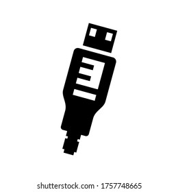 port usb  icon or logo isolated sign symbol vector illustration - high quality black style vector icons
