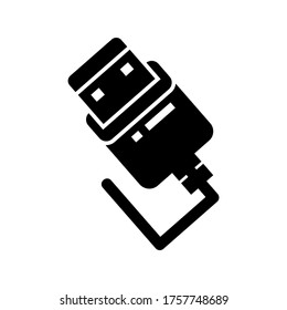 port usb  icon or logo isolated sign symbol vector illustration - high quality black style vector icons
