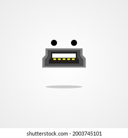 Emoticono silencioso Port usb mini B