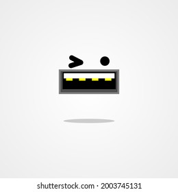 Port usb type A wink emoticon