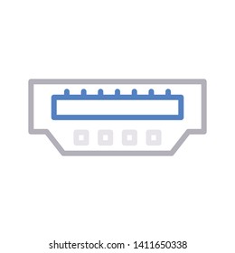 port vector color line icon