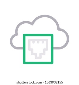 port vector colour line icon 