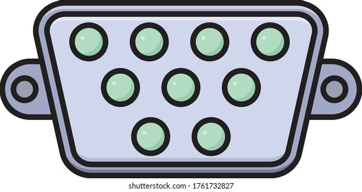 port vector flat color icon 