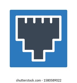 port vector glyph color icon 