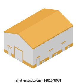 Port warehouse icon. Isometric of port warehouse vector icon for web design isolated on white background