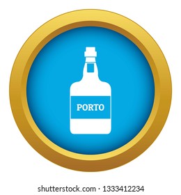 Port wine icon blue vector isolated on white background for any design