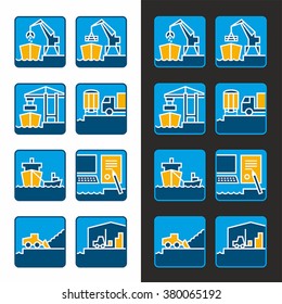 Port Work. Pictogram. Simple Vector.