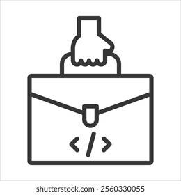 Portability Outline Icon Vector Illustration