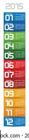 portable 2015 year vector calendar