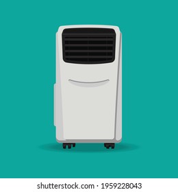 Portable air conditioner icon isolated on background vector illustration.