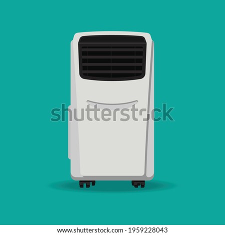 Portable air conditioner icon isolated on background vector illustration.