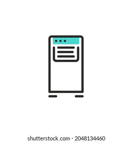 Portable Air Conditioner line icon. linear style sign for mobile concept and web design. Portable AC outline vector icon. Symbol, logo illustration. Vector graphics