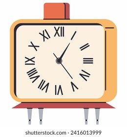 Portable alarm clock vector cartoon illustration isolated on a white background.