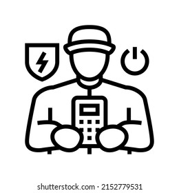 portable appliance testing line icon vector. portable appliance testing sign. isolated contour symbol black illustration