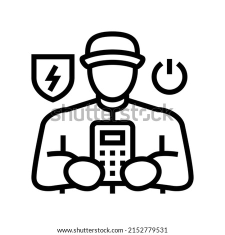 portable appliance testing line icon vector. portable appliance testing sign. isolated contour symbol black illustration