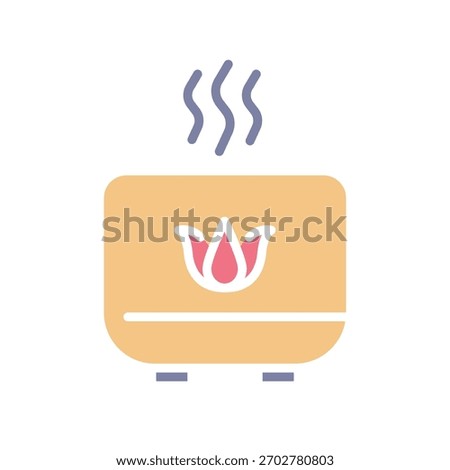 portable aroma diffuser black line icon. Vector isolated element.Editable stroke